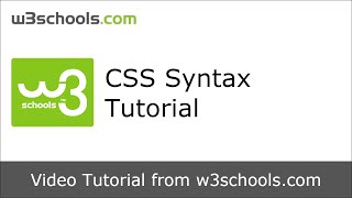 W3Schools CSS Syntax Tutorial [upl. by Lleoj245]