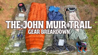 The John Muir Trail  Gear Breakdown [upl. by Naitsyrk]