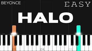 Beyoncé  Halo  EASY Piano Tutorial [upl. by Llevel]