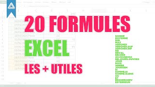 20 Formules les  utiles sous excel [upl. by Garratt]