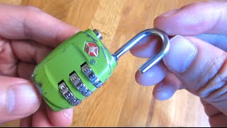 TSA Luggage Lock  How to Set and Reset Combination Instructions [upl. by Letty579]