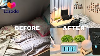 SMALL ROOM MAKEOVER PH with shopee and lazada links [upl. by Enidan]