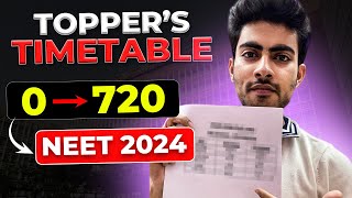 Toppers Timetable to score 720 marks in NEET 2024 [upl. by Srevart]