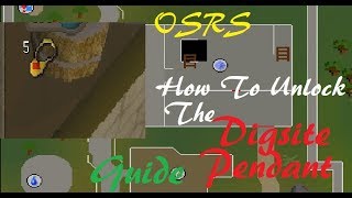 OSRS How To Unlock The Digsite Pendant Quick Guide [upl. by Stralka596]