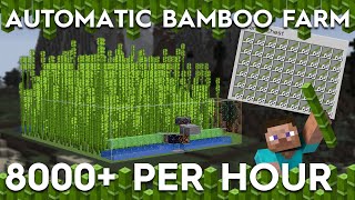 Minecraft Bamboo Farm  8500 Per Hour  Easy Build 120 [upl. by Nnairda791]