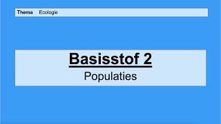 Havo 4  Ecologie en milieu  Basisstof 2 voedselrelaties [upl. by Joachima]