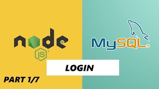 Nodejs MYSQL Login Tutorial  Part 17 [upl. by Chiaki]