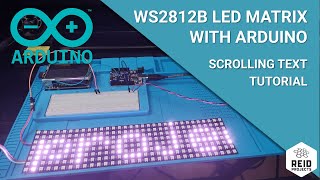 How to control RGB WS2812B LED 32x8 matrix with an Arduino  Tutorial [upl. by Fesoy]