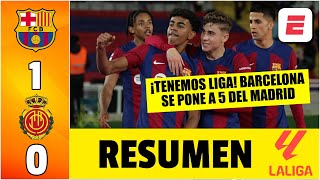 Barcelona le ganó 10 al Mallorca con un GOLAZO de Lamine Yamal y está a 5 del Real Madrid  La Liga [upl. by Crescint]