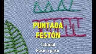 PUNTADA FESTÃ“N  TUTORIAL  PASO A PASO [upl. by Acirret]