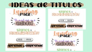 TITULOS BONITOS EN WORD  apuntes digitales [upl. by Salohcin326]