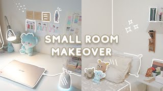 SMALL BEDROOM MAKEOVER 🌱 minimalist on a budget  room tour  Indonesia [upl. by Mailliw204]