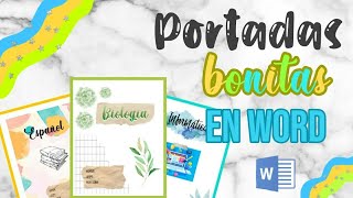 COMO HACER PORTADAS BONITAS EN WORD 1 [upl. by Cooperstein]