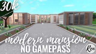 30k Bloxburg no gamepass modern mansion [upl. by Ybsorc]