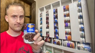 DIY Canned Food Storage Rack Easy [upl. by Nospmas]