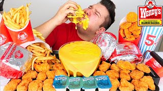 Extra Cheesy Wendys • MUKBANG [upl. by Kabob886]