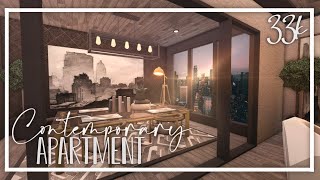 Contemporary Apartment 33k No Gamepass Bloxburg Speedbuild [upl. by Anirdnaxela]