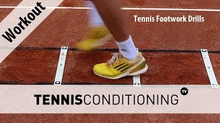 Tennis Footwork Drills  Tennis Conditioning [upl. by Jakie]