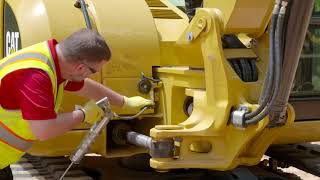 Grease Swing Bearing and Swing Gear on Cat® E2 Mini Excavators [upl. by Georgette]