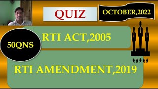 RTI ACT2005 QUIZ [upl. by Aenea]