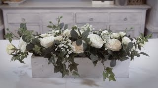 Rose and Ivy Table Arrangement Floristry Tutorial [upl. by Yttig]