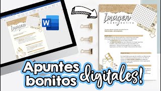 Apuntes bonitos en WORD Clases en línea ✄ Barbs Arenas Art [upl. by Rafi]