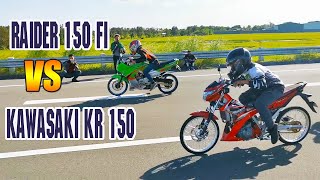 Kawasaki KR150 vs Raider 150Fi  Drag race [upl. by Lionel]