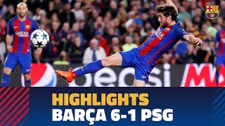 FC BARCELONA 61 PSG  Match highlights [upl. by Zigrang]