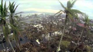 Typhoon Haiyan Lands and STRIKES [upl. by Notelrac348]