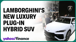 Lamborghini debuts new luxury plugin hybrid SUV CEO [upl. by Nalorac]