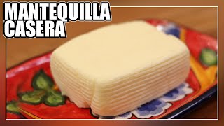 Mantequilla Casera Manteca  Receta Fácil y Rápìda con 1 INGREDIENTE [upl. by Dera]