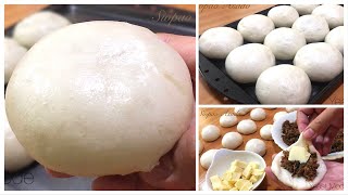 SIOPAO ASADO White amp Round  All in Recipe Dough  Asado Filling  Sauce [upl. by Lorelie]