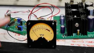 DIY mic preamp  VU meter driver demonstration [upl. by Emlynne]