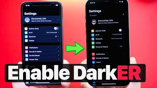 How to Enable SUPER DARK Mode on iPhone [upl. by Atirehgram]