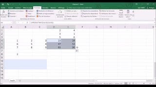 Comment faire des calculs matriciels dans MIcrosoft Excel [upl. by Yleoj]