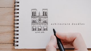 How To Draw Buildings  Architecture Doodles For Beginners [upl. by Arramas727]