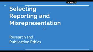 Selective Reporting and Misrepresentation of data Research and Publication ethics Phd coursework [upl. by Bastien]