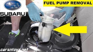 Subaru Fuel Pump Removal and Replacement [upl. by Dranoc594]