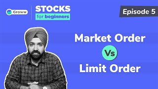 Market Order Vs Limit Order  Stocks for Beginners [upl. by Siusan676]