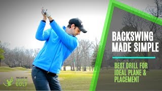 Perfect Backswing Plane And Placement Lift Arms Simple Golf Swing Drill [upl. by Dwane]