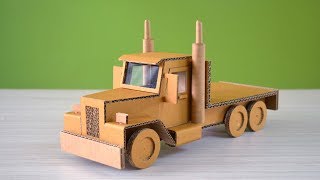 A cardboard truck  how to make a truck using cardboard  DIY [upl. by Nabroc88]