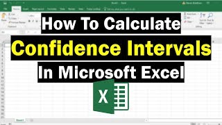 How To Calculate Confidence Intervals In Excel [upl. by Anahcar]