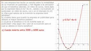 Problemas de funciones Función cuadrática parábola [upl. by Livy]