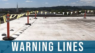 Warning Line  OSHA Fall Protection Training Roofing Work Workplace Accidents [upl. by Thurlow]