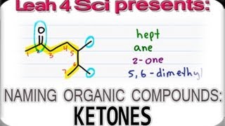 Naming Ketones Using IUPAC Nomenclature  Organic Chemistry tutorial by Leah4sci [upl. by Akili]