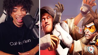 Overwatch Player Reacts to Team Fortress 2 VS Overwatch  Episode 1 amp 2 [upl. by Amiarom]