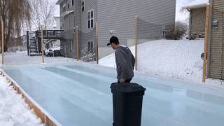 Home Zamboni  Homeboni  Backyard Ice Rink Resurfacing [upl. by Aisinut983]