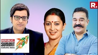 Whats The 2019 Narrative Smriti Irani amp Kamal Haasan Speak To Arnab Goswami  Republic Summit 2018 [upl. by Bethesda]