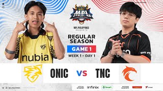 MPL PH S15  W1D1  ONIC VS TNC GAME 1 [upl. by Esyned]