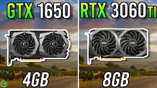 GTX 1650 vs RTX 3060 Ti  Really Big Difference [upl. by Elleryt]